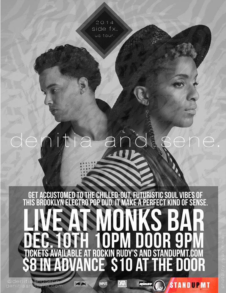 StandUPMTE's tweet photo. Two days till @denitiaandsene bring there futuristic R&amp;B soul to MT @MonksMissoula @CaseysWhitefish @Missoula_Indy http://t.co/BcuJ4jTkZy