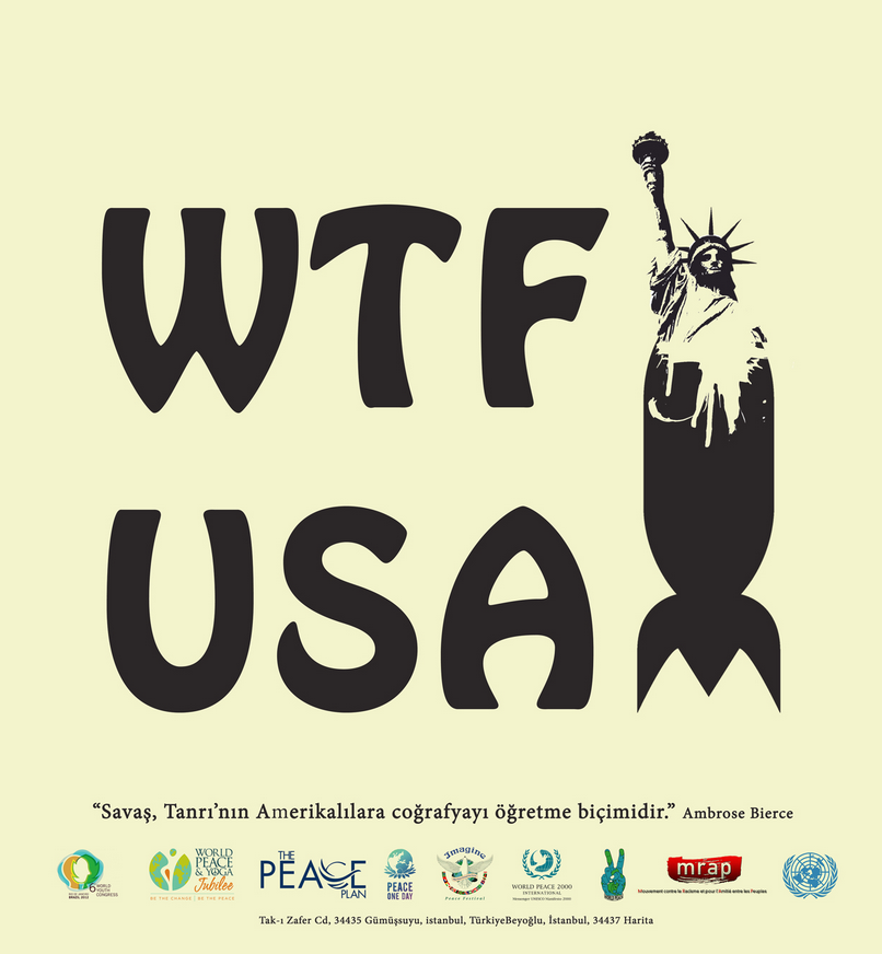 artvswar's tweet photo. WTF USA? Needs saying more these often these days! #Poster by #designer Gencer Ziko @zikogencer  #artvswar #wtf #usa http://t.co/Bq5fZUrcSv