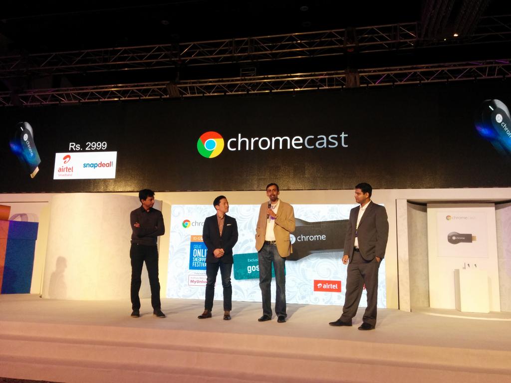 RajanAnandan's tweet image. #Chromecast launch at #GOSF2014 with @airtelindia @snapdeal @anandc @1kunalbahl @googleindia