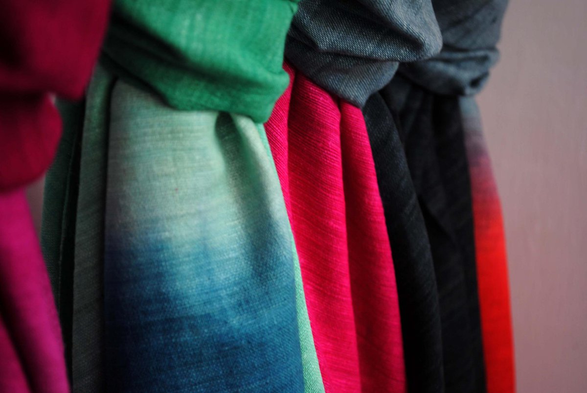 IndianArtisans's tweet photo. Colors of the horizon-Ombre collection;Showcasing at the Nature Bazaar from 11th Dec to 22nd Dec '14 at Andheria Modh http://t.co/cmzpOwEiYu