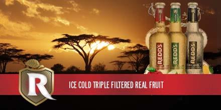 Only Redd’s is ice-cold triple filtered and contains real fruit for a crisp, clean taste!