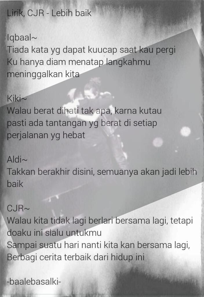 Comate Pa Twitter Lirik Cjr Lebih Baik Http T Co G8su2xhblb