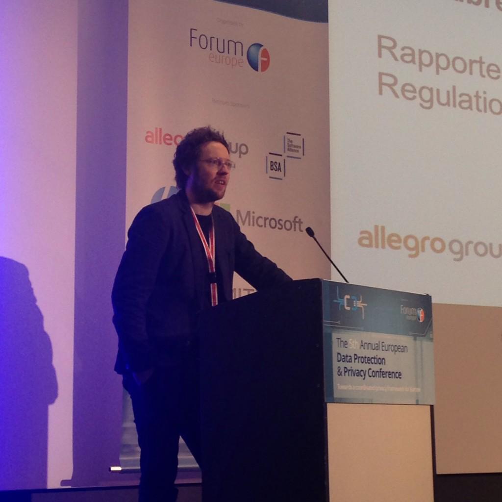 ForumEurope's tweet image. @JanAlbrecht now delivering his views at #data2014
