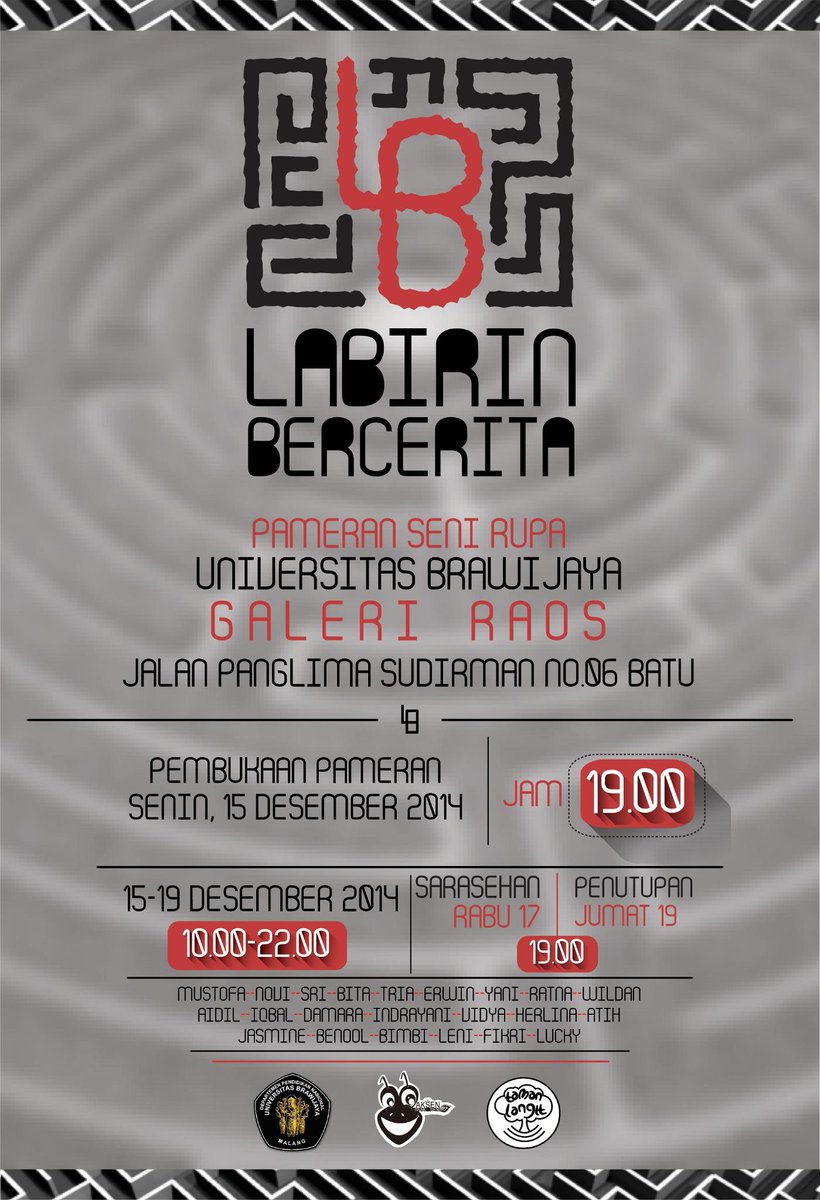 pameran seni rupa Universitas Brawijaya di Galeri Raos tgl 15-19 Desmber 2014 <a href="/infomalang/">Info Malang</a> <a href="/MHSmalang/">Mahasiswa Malang</a> <a href="/InfoSeniMalang/">Info Seni Malang</a>