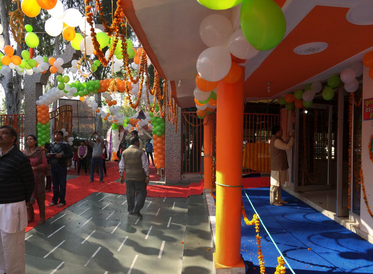 SaiDevotees's tweet photo. "Pran Pratishtha" of Shirdi Sai Baba Moorthi at Dhampur, UP and inauguration of Temple by Guruji Sri C. B. Satpathyji http://t.co/XyXwLhX33B