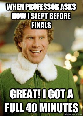 EazyE_523's tweet photo. Accurate. #TeamNoSleep #FinalsWeek2014 ☺🔫😴📚📖📒✏ http://t.co/MOt6ZUUwAO