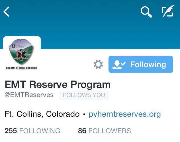 PVASMedics's tweet photo. We are thankful for all of our Twitter followers. Big thanks to CO EMS colleagues from Poudre Valley @EMTReserves http://t.co/IV1zsW3PmH