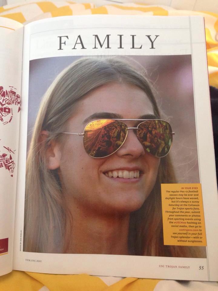 Our gorgeous phi, Mackenzie Collins, made it into the Trojans Family Magazine!