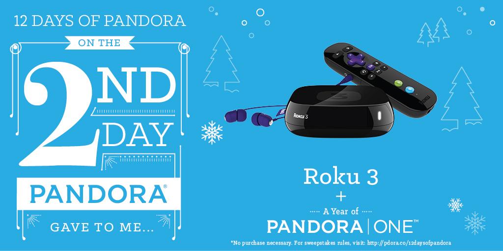 Day 2: <a href="/RokuPlayer/">Roku</a> a rockin' + Pandora One! RT for a chance to win #12DaysofPandora