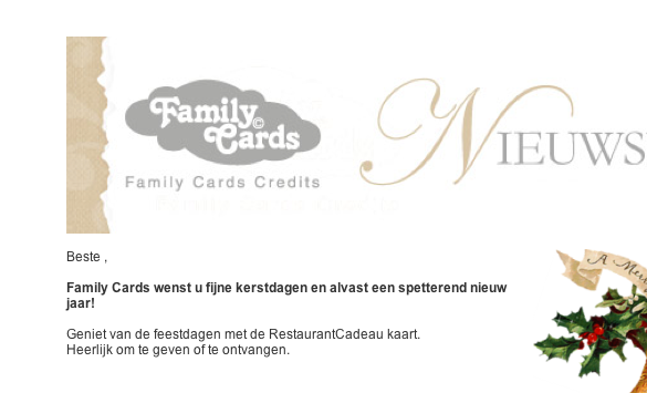 Blijft apart. Verkoop je verjaardags- en #kerstkaarten, stuur je een digitale wens naar je klanten. #fail