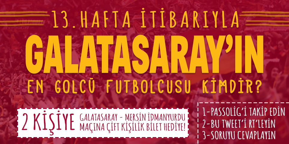 PassoTaraftar's tweet photo. Passolig’i takip eder, bu tweet’i RT'ler ve soruya doğru cevap verirsen, 2 maç biletinden biri senin olabilir! http://t.co/xVmd7Pl950