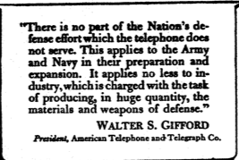 LPWWII's tweet photo. This week ‘41: Telephone company ad #WW2 #LPWW2 #lakeplacid http://t.co/xSJPCBYrJO http://t.co/8ySHxO0mJy