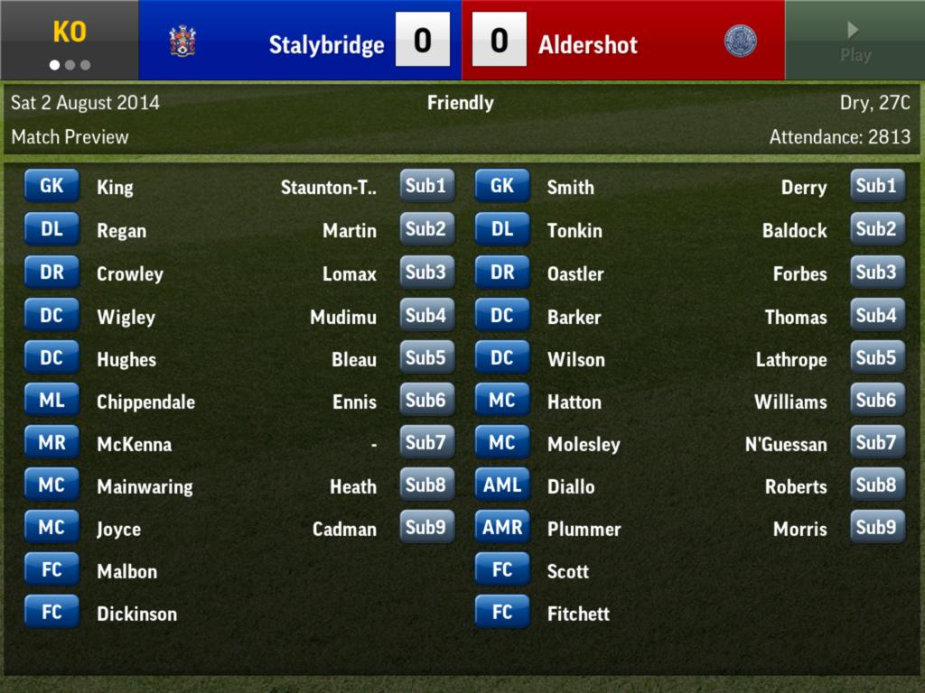 Footbalmanager's tweet photo. Teams are out http://t.co/GHCvx4Z52d