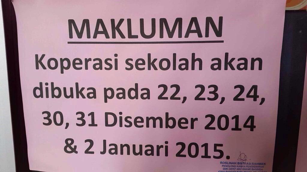 OnlyinDABB's tweet photo. Koperasi working day http://t.co/IeL36lejld
