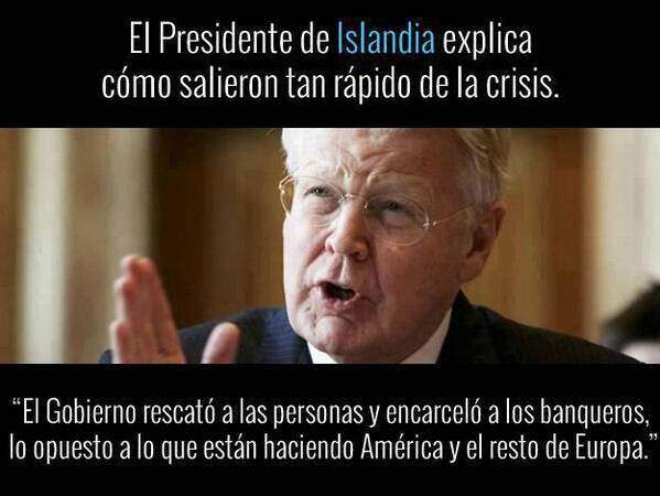 _Paisajes_'s tweet photo. El presidente de islandia explica como saliendo tan rapido de la crisis. http://t.co/xevo2FFpVa