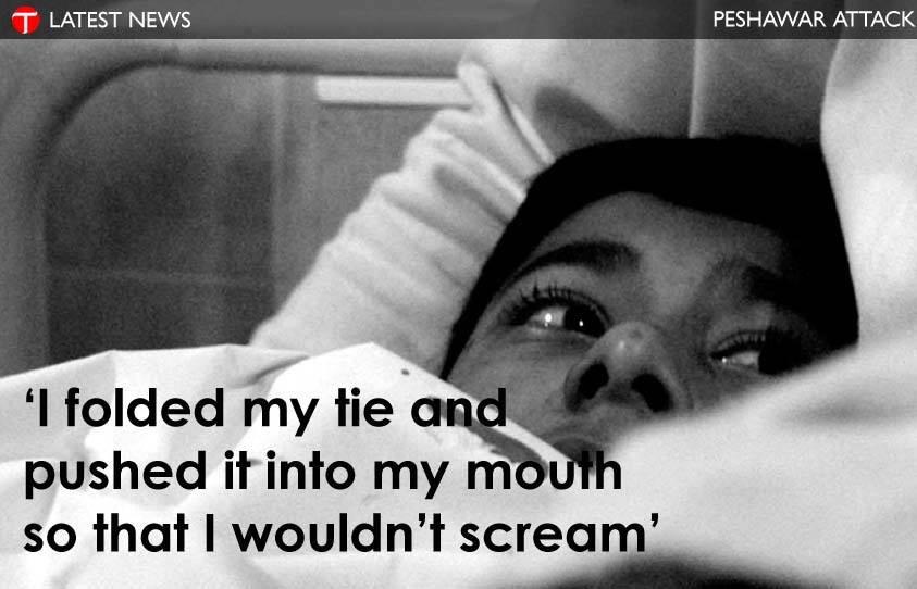 BHafeez's tweet photo. I folded my tie and pushed it into my mouth so that i wouldn't scream #PeahawarAttack http://t.co/Cr2rSDllCI