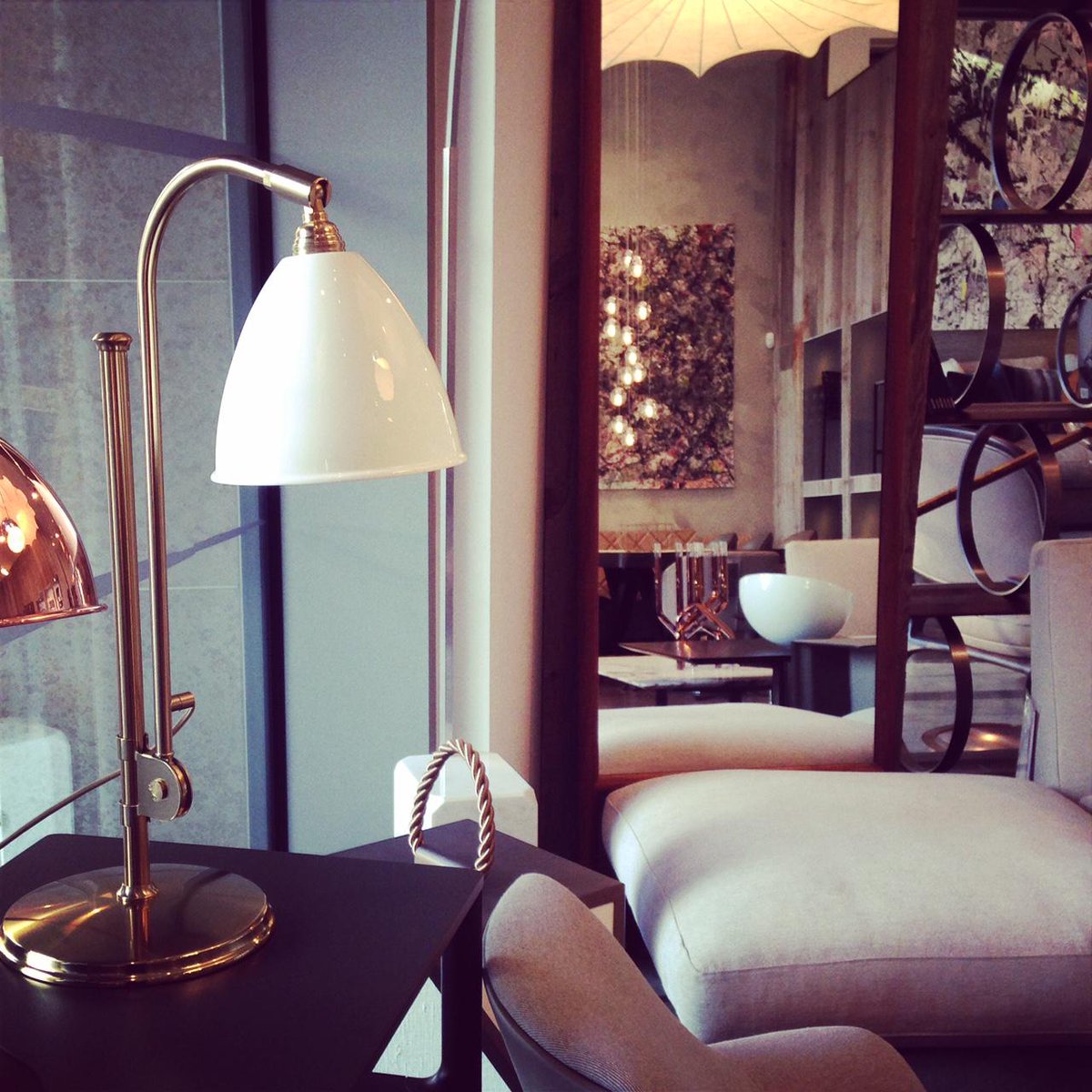 GubiUk's tweet photo. The #classic #Bestlite #brass with bone china shade @StaffanTollgard showroom #chelsea #interiordesign #Gubi http://t.co/EYZ8wZ22wy