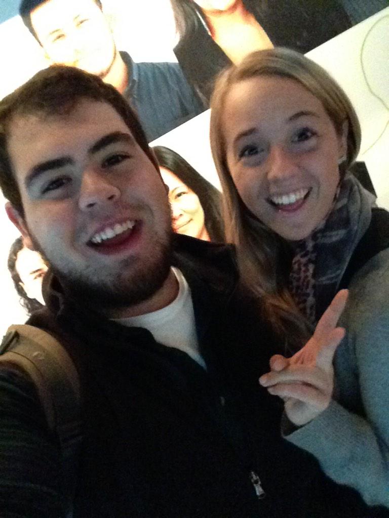 TJKilbride's tweet photo. #NFASelfie lol we're dorks 💛 http://t.co/18jXN6bKvy