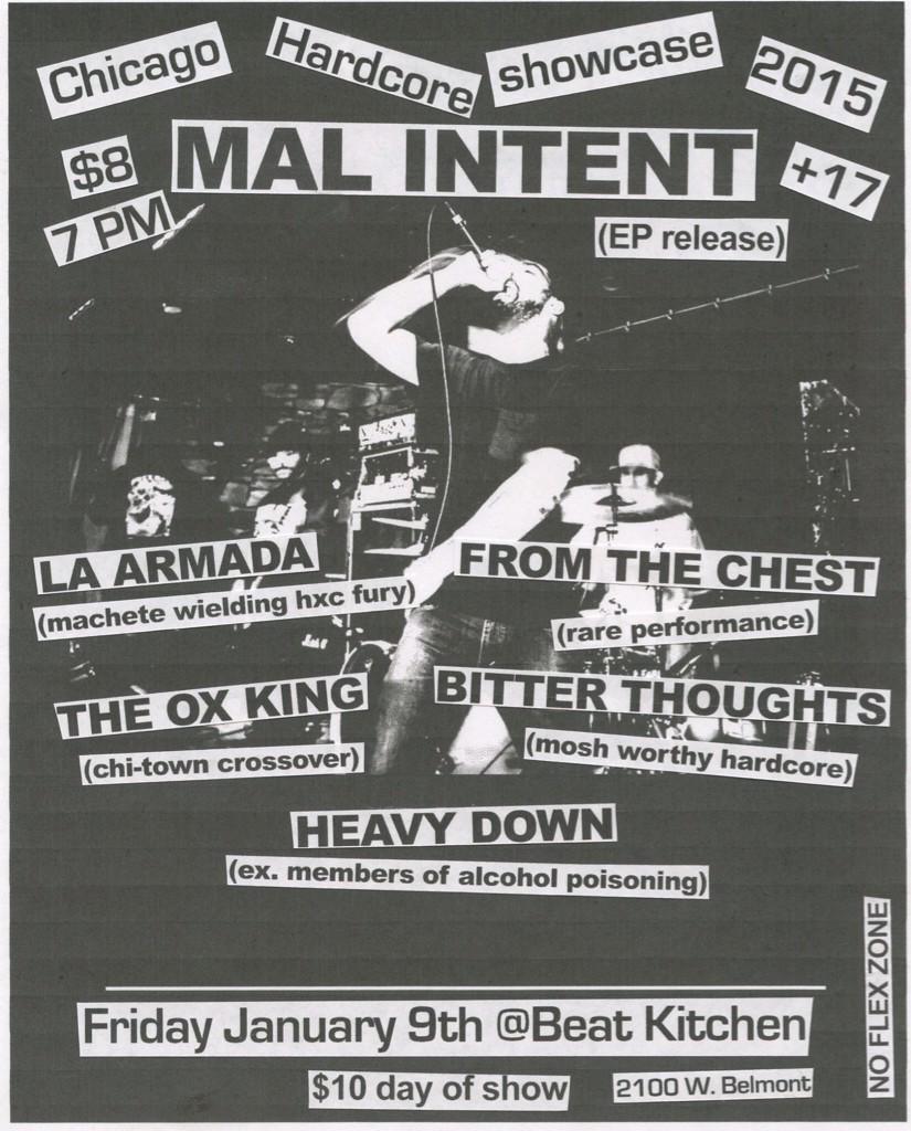 Flyer for the EP Release! Jan/9/2014 @the beat kitchen. Amazing bands are on this bill, come check out! RT RT RT