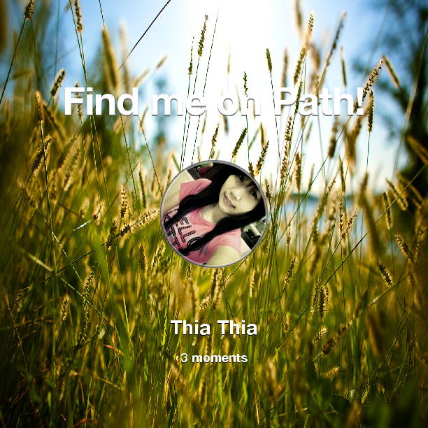 Thiathiadolpin's tweet photo. Find me on #Path now! Go to: http://t.co/K9NBE7mtRj! #thepersonalnetwork http://t.co/921aFijGGO