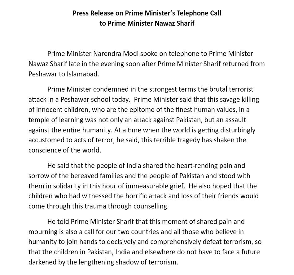 MEAIndia's tweet photo. PM @narendramodi in telephonic conversation with Pakistan's PM Nawaz Sharif http://t.co/W51NPAQ0d9
