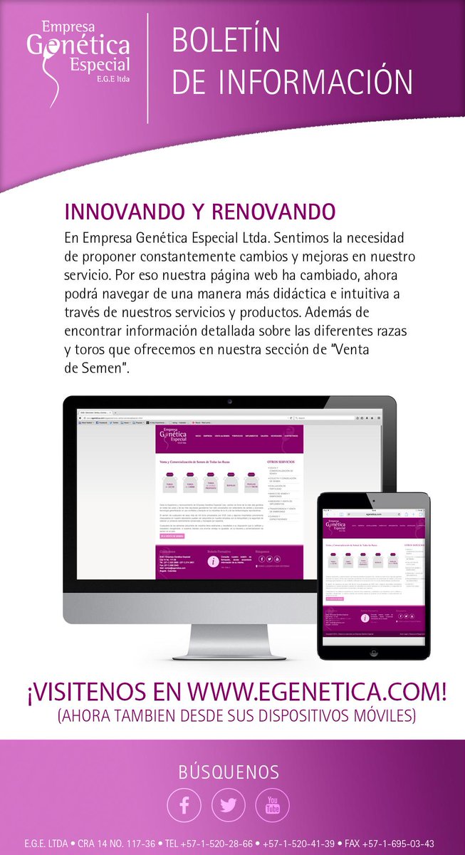 Egenetica's tweet photo. INNOVANDO &amp; RENOVANDO
¡VISÍTENOS EN http://t.co/M34tH2VwMu! http://t.co/plolOwr6Gp