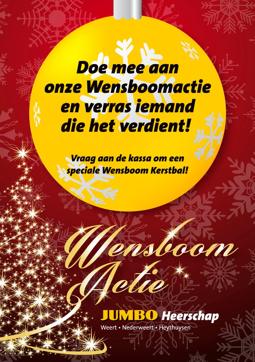 Van 10 t/m 19 december Wensboomactie in onze supermarkten!