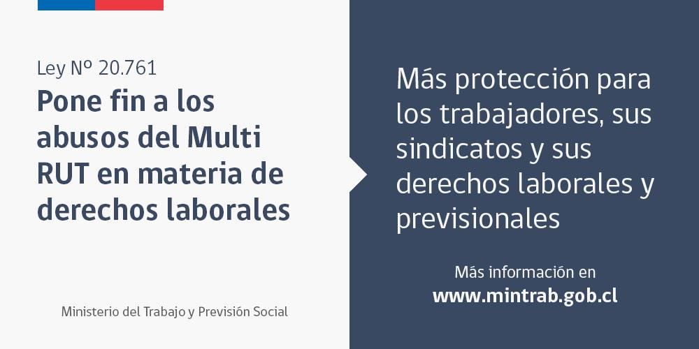 MintrabChile's tweet photo. Gracias a Ley sobre #MultiRut estamos evitando su uso abusivo, beneficiando a los trabajadores http://t.co/PTUKc3bvMb http://t.co/7ZvlJYeodX