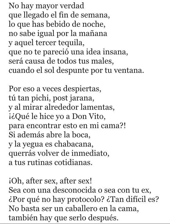 After Sex Un Poema Sobre La Fugacidad Del Amor Contemporáneo Por