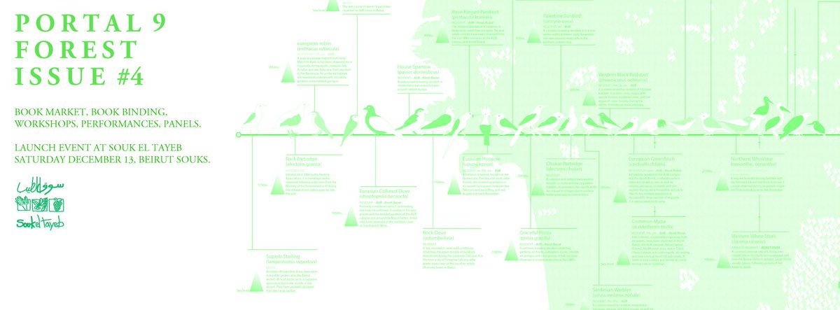 <a href="/Portal9Journal/">Portal 9</a> launches issue #4, Forest, at #SoukelTayeb. Join us at #BeirutSouks This Saturday December 13th.