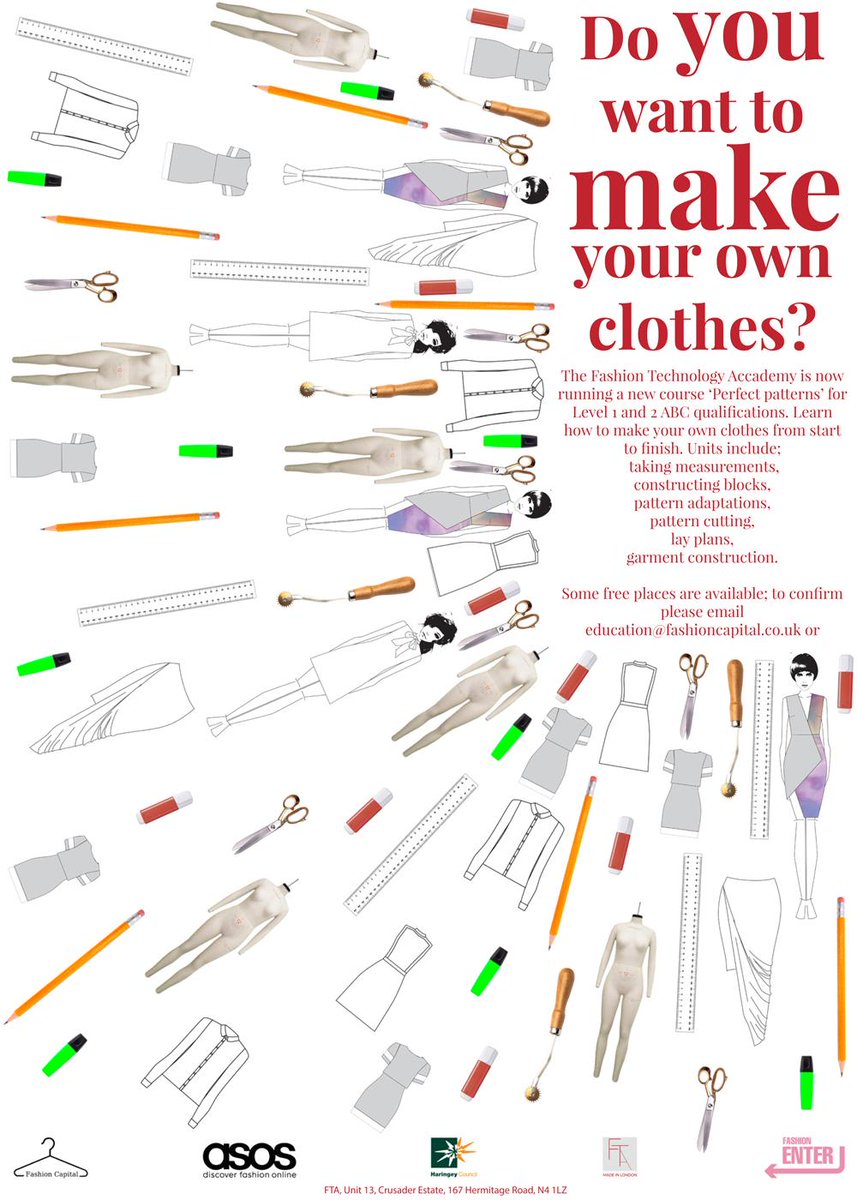 FashionCapital's tweet image. Do you want to learn to pattern cut.. FOR FREE! #PatternCut @ukfashionintern (Few spaces remaining!)