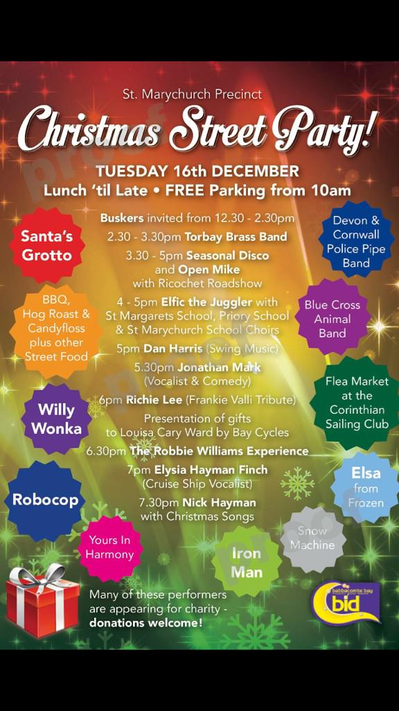 BabbBayBID's tweet image. Don't forget the fantastic St Marychurch street party #event on 16th December! #fun for all the family @Torbay_Hour