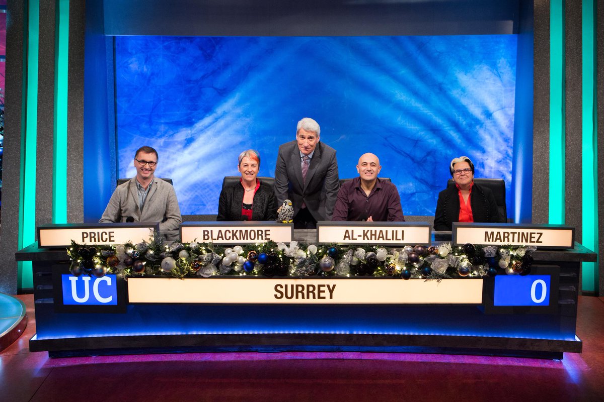 I had the pleasure of taking part in #UniversityChallenge with my fellow Surrey alumnae. Tune in on 29th Dec!