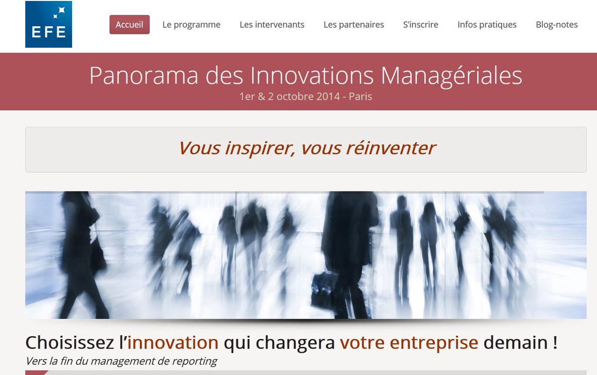 EFEmanagement's tweet image. #kdo du jour : 1 RT = revue de presse du #PIM14 offerte ! #innovations #managériales buff.ly/1CZwLTR #XmasEFE