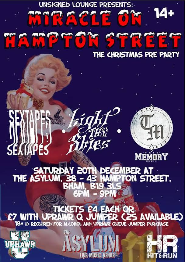TheAsylumVenue's tweet photo. Nxt Saturday @totaluprawr @hitandrunlabel are sponsoring this, check out @LightTheSkiesUK @ThisMemoryUK @SextapesUK http://t.co/ooCZsTDmHv