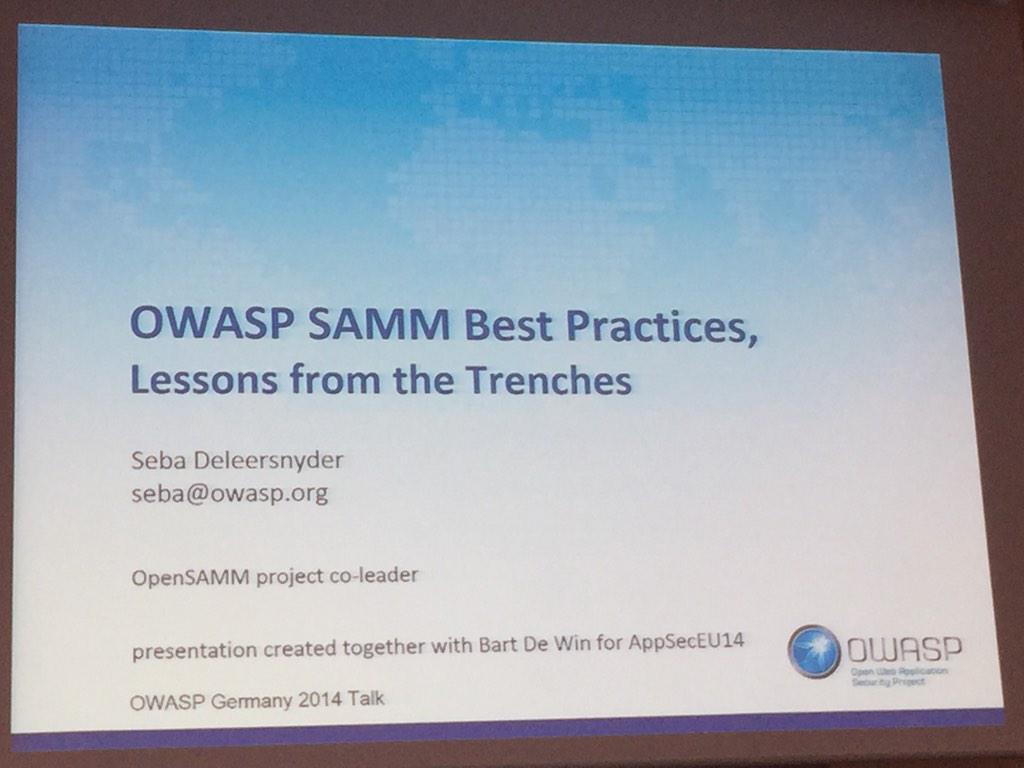 zeroLine's tweet image. Nach dem leckerem Mittag geht&apos;s jetzt langsam weiter. #owasp_d2014