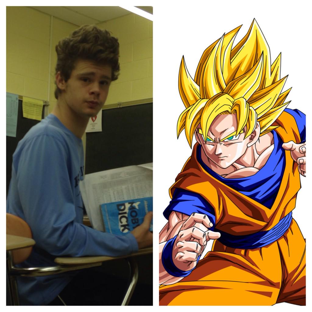 DanielLiberio's tweet photo. 100 RTs and Bevan will bleach his hair and spike it up like Goku for a day. http://t.co/822wklctTr