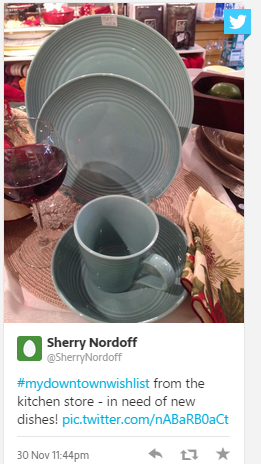 Downtown_Chtown's tweet photo. Congrats @SherryNordoff winner of #mydowntownwishlist Day 7. You have 72hr to pickup your $100 MC at #thekitchenstore http://t.co/AcWpeDV7Kh