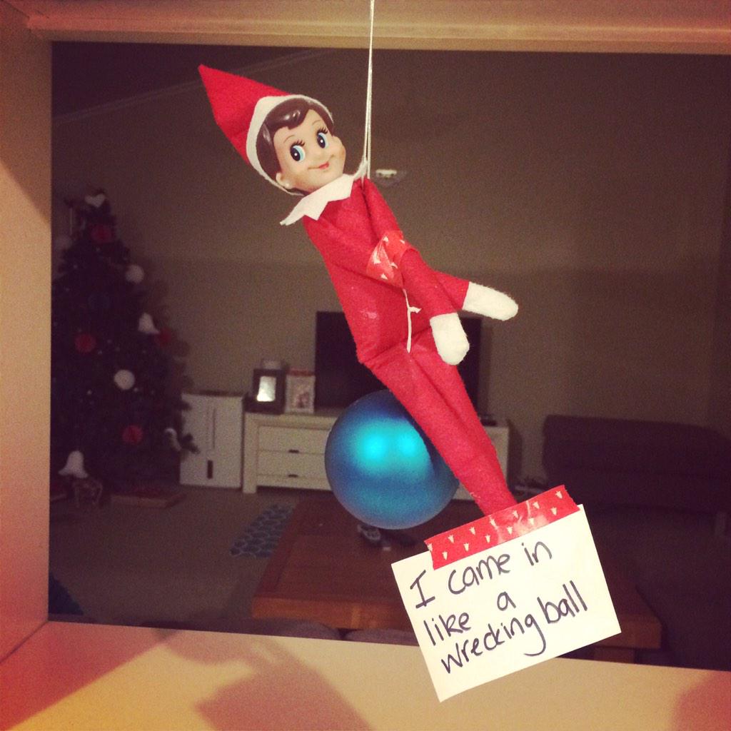 becksohagan's tweet photo. Elf on the shelf has gone to a new level this year! http://t.co/w2i4yknvlC