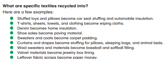 ClosetsToCash's tweet image. Where do your clothes go that aren't wearable when you recycle them? According to S.M.A.R.T.: