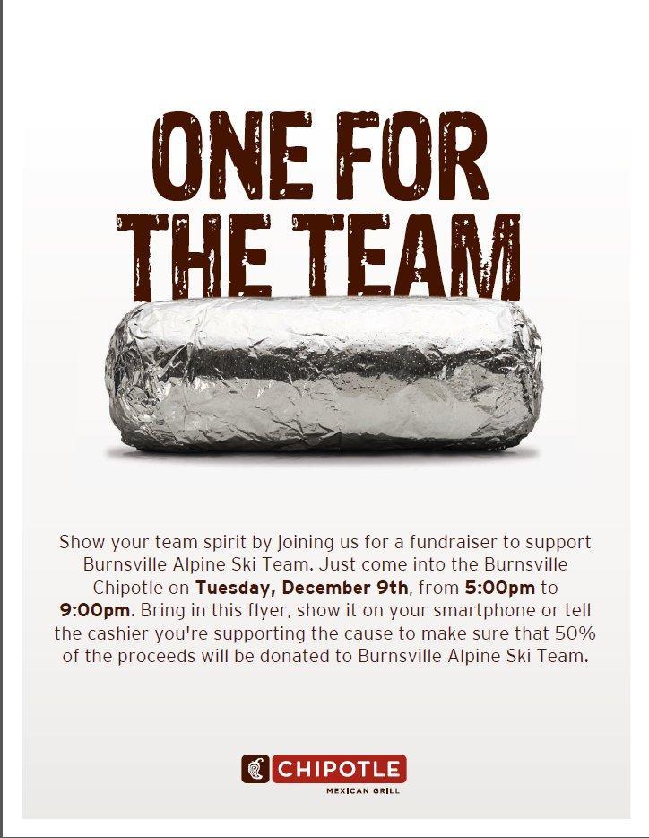 BHSAlpine's tweet photo. Head over to chipolte tonight and support us with your favorite burrito! http://t.co/u9kOO9oJqQ