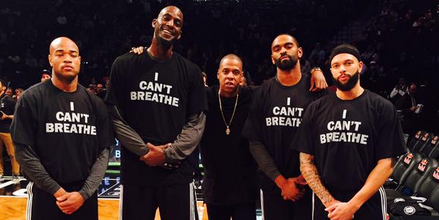 thefader's tweet photo. Jay Z (@S_C_) helped outfit the @BrooklynNets in "I Can't Breathe" shirts. http://t.co/kZjQ44moai http://t.co/si2kDoZq8f