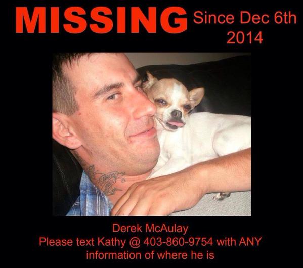 cmcalgary's tweet image. MISSING PERSON

Derek McAulay - truck found and towed downtown, phone is off, never gone missing before #yyc @nenshi