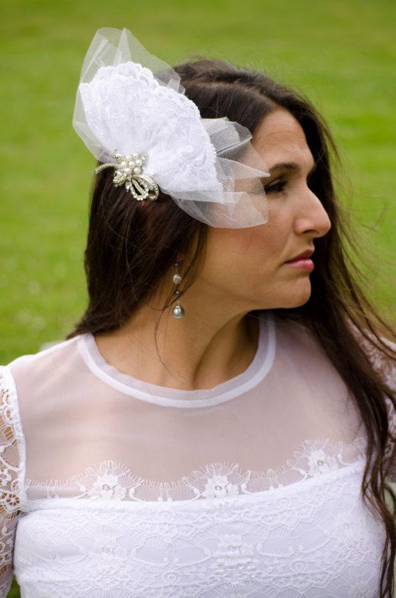 Spanish Lace Headpiece with Silver Pearl by SacredVeilBridal 

Found at buff.ly/1olLVq9 #Etsy @thesacredveil