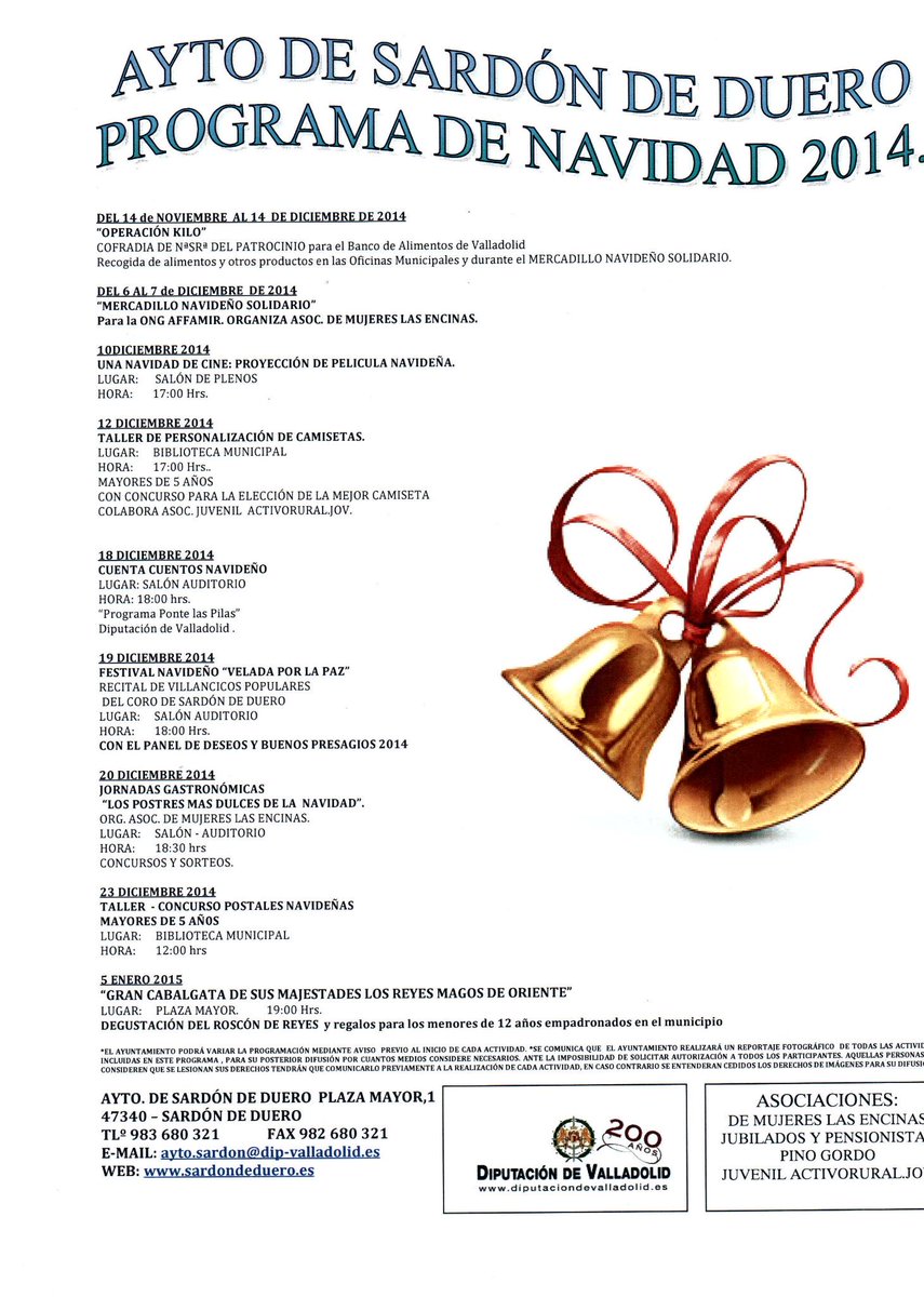 PROGRAMACIÓN NAVIDEÑA 2014