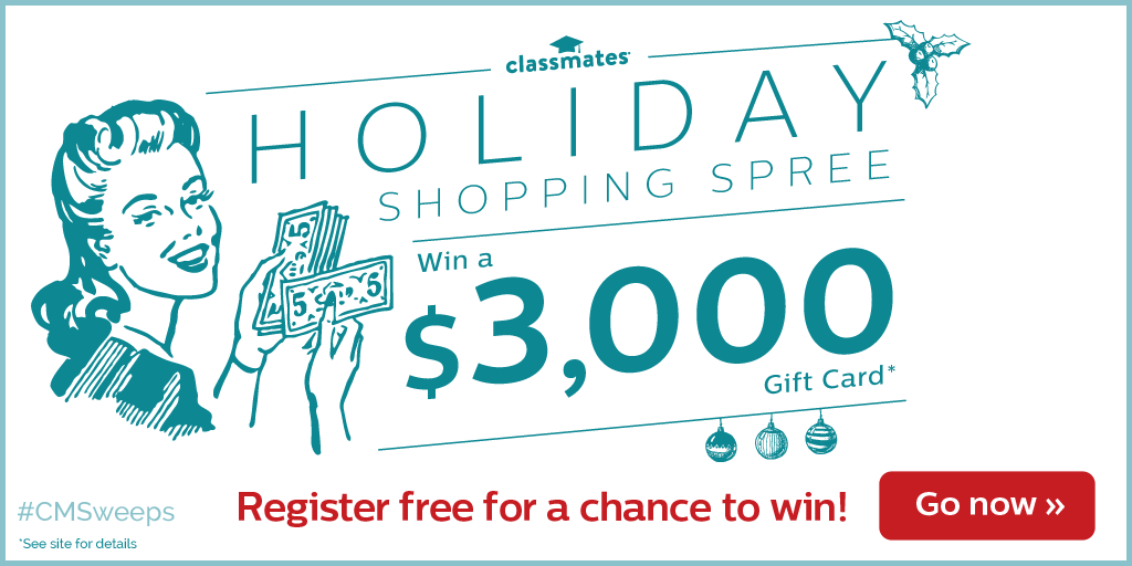 classmates's tweet photo. Register FREE for a chance to win $3,000! http://t.co/CqTezQNjoW #CMSweeps http://t.co/zOW1FVeSYi