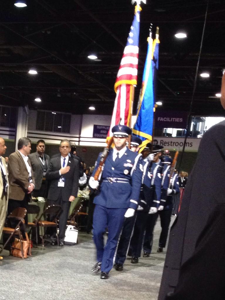 miracorpinc's tweet photo. Beautiful Color Guard at today's Opening Ceremony. http://t.co/4NTL5ejnS9
