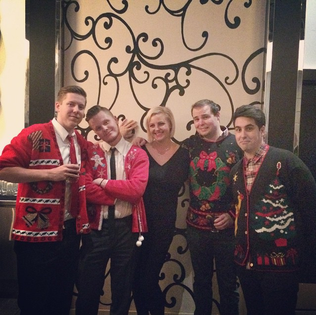 SteveConns's tweet photo. Its a Christmas sweater kinda party #NoRegrets #PumpUpTheJam @ContikiMiller @ContikiAdam @Contiki_Love @ContikiCara http://t.co/2GbJah7L3C