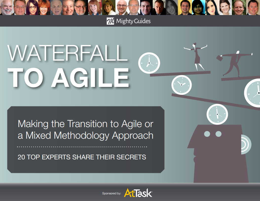 DavidRogelberg's tweet image. Waterfall to #Agile Free Ebook -- 20 Experts -- Make the Transition to Agile or a Mix goo.gl/a9mSeN  #AtTask