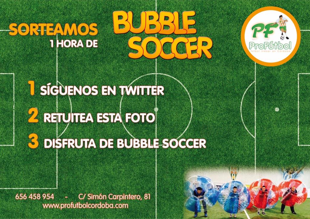 ProFutbolCO's tweet photo. Tenéis hasta mañana a las 00:00 para participar en el sorteo de 1 hora de Bubble Soccer!!
Síguenos y haz RT!!! http://t.co/moo75Tv0US